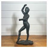 DEGAS STYLE AUSTIN PRODUCTIONS BRONZE FINISH SCULPTURE