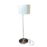 MID-CENTURY MODERN BRUSHED METAL FLOOR LAMP