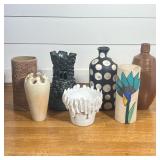 (7pc) GROUPING OF STUDIO ART POTTERY VASES