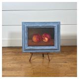 STILL LIFE WITH PEACHES, OIL PAINTING