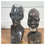 (2pc) AFRICAN SCHOOL (20TH CENTURY) STONE SCULPTURES