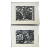 (2pc) RENÉ (20TH CENTURY) TWO PHOTOGRAPHS