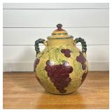 DECORA TULSA OKLA MEXICAN HAND-PAINTED CERAMIC LIDDED URN