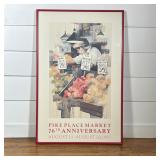 JOHN HOGAN (AMERICAN, 20TH CENTURY) PIKE PLACE MARKET OFFSET LITHOGRAPH