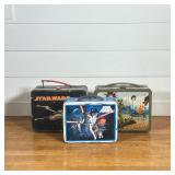 (3pc) VINTAGE METAL LUNCH BOXES INCLUDING STAR WARS AND G.I. JOE
