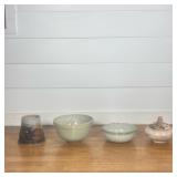 (4pc) M.A. HADLEY & OTHER STUDIO POTTERY INCLUDING BOWLS & VESSELS