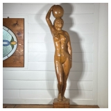 ANDRE LAFONTANT (HAITIAN, 20TH CENTURY) CARVED WOOD SCULPTURE