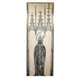 ENGLISH SCHOOL (20th Century) MONUMENTAL BRASS RUBBING