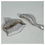 F.B. ROGERS SILVER COMPANY SILVER-PLATED BRUSH AND CRUMBER SET