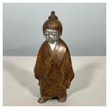 JAPANESE SCHOOL (20TH CENTURY) PATINATED BRONZE OKIMONO OF A CHILD