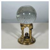 NEOCLASSICAL STYLE CONTROLLED BUBBLE GLASS ORB ON RAM