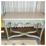 LOUIS XV FRENCH PROVINCIAL STYLE MARBLE-TOP CONSOLE TABLE