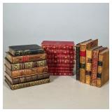 (19pc) VARIOUS AUTHORS COLLECTION OF NINETEENTH-CENTURY LEATHER-BOUND AND DECORATIVE BOOKS