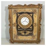 FRENCH STYLE GILTWOOD AND GESSO PICTURE FRAME CLOCK