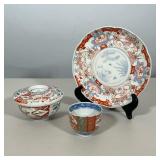 (4pc) JAPANESE IMARI PORCELAIN SET