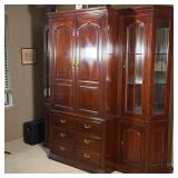 ETHAN ALLEN GEORGIAN COURT THREE-PIECE ENTERTAINMENT CENTER