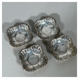 (4pc) F.B. ROGERS SILVER CO. STERLING SILVER NUT DISHES