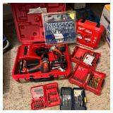 MILWAUKEE M18 DRILL AND IMPACT DRIVER GROUP WITH ACCESSORIES