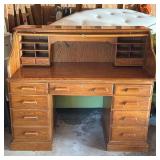KLING FURNITURE OAK ROLL TOP DESK