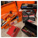 (5pc) ASSORTED HAND TOOLS INCLUDING HUSKY WRENCH SET AND MAGNA BIT SET