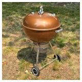 WEBER COPPER TONE ROUND CHARCOAL KETTLE GRILL