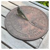 FLORA & FAUNA CAST IRON SUNDIAL WITH BIRD GNOMON