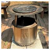 SOLO STOVE STAINLESS STEEL FIRE PIT WITH HEAT DEFLECTOR