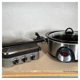 (2pc) CUISINART GRIDDLER AND CROCK-POT SMART-POT SLOW COOKER