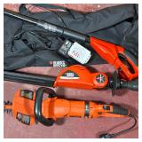(2pc) BLACK & DECKER CORDED AND CORDLESS HEDGE TRIMMER SET