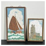PAIR OF ROYAL DELFT CLOISONNÉ TILES