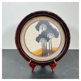 BILL WILHELMI CYPRESS MOTIF GLAZED STONEWARE CHARGER