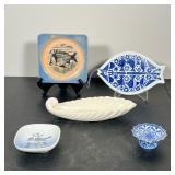 (5pc) SCANDINAVIAN AND ASSORTED CERAMIC TABLEWARE INCLUDING PORSGRUND AND GABRIEL KERAMIK
