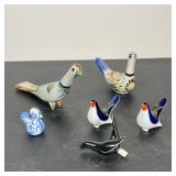 (6pc) SIX-PIECE COLLECTION OF CERAMIC AND PORCELAIN BIRD FIGURINES INCLUDING EL PALOMAR AND ROYAL WO