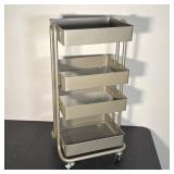 FOUR-TIER ROLLING METAL UTILITY CART
