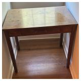 CONTEMPORARY STAINED WOOD SINGLE-DRAWER WRITING DESK