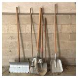 (6pc) TRUE TEMPER ASSORTED SHOVELS AND RAKE