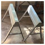 EBCO PAIR OF GALVANIZED STEEL SAWHORSES
