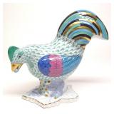 Herend Rooster W/ Pearl Fishnet Figurine #5016