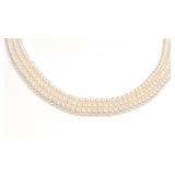 14K AAA Akoya 5mm Triple Strand Pearl Necklace