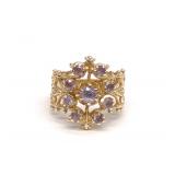 14K Gold Topaz Cocktail Ring (sz 7.75)