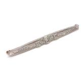 Platinum & 14K white Gold Art Deco Bar Brooch