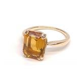 14K Yellow Gold Citrine Ring (sz 6.25)