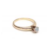 Solitaire Opal 14K Yellow Gold Ring (sz 5.75)
