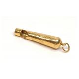 14K Yellow Gold Whistle Pendant
