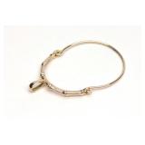 14K Yellow Gold Charm Holder Pendant
