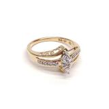 10K Yellow Gold & Diamond "LOVE" Ring (sz 7)