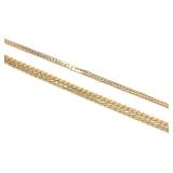 14K Yellow Gold Herringbone Necklace & Bracelet