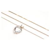 (3) 14K & 10K Gold Necklace Chains & Pendant