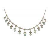 Vintage Festoon Turquoise & Sterling Necklace