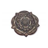Henrik Moller Signed .830 Silver Rose Brooch